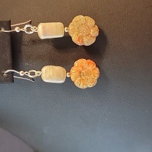 Sterling and gemstone earrings